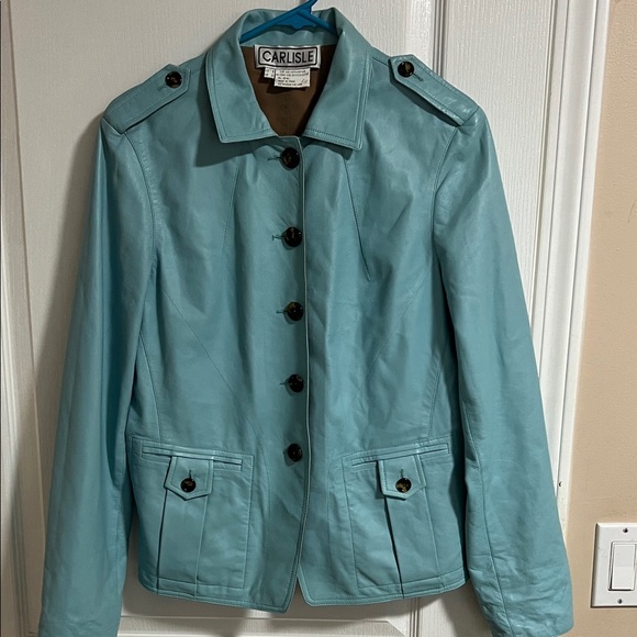 Carlisle Leather Blue Jacket - Picture 12 of 12
